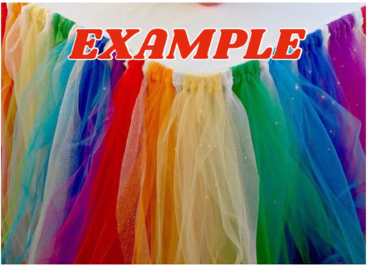 Tutu Tressle Table Skirt - Rental