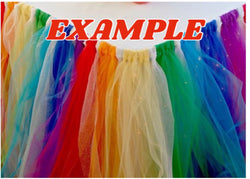 Tutu Tressle Table Skirt - Rental