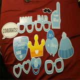 25pcs Baby Boy Baby Shower Photo Booth Props